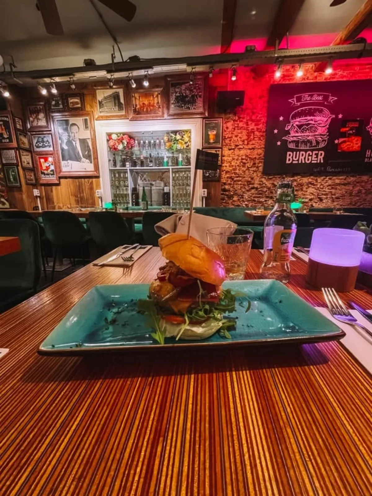 A delicious burger before dessert
