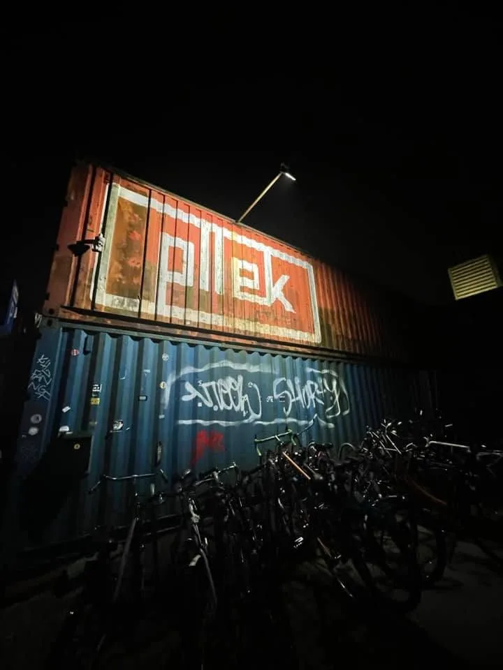 A shipping-container restaurant